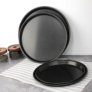 Moule à <span class=keywords><strong>pizza</strong></span> en acier au carbone noir de qualité restaurant, pour la cuisson à domicile, avec revêtements durables - Product Image 6