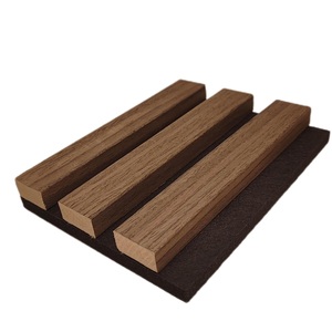 Panneaux muraux décoratifs modernes en <span class=keywords><strong>bois</strong></span> composite tissé en plastique WPC 120x300 Panneaux acoustiques insonorisés en PVC MDF Akustikpaneele - Product Image 3