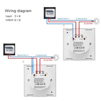 Interrupteur tactile intelligent WiFi Ewelink compatible Alexa Google Home 220V 3 voies, panneau en verre trempé 40 Am 110MM, variateur de lumière 16A/10A US