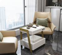 Bureau multifonctionnel en tôle blanche, polyvalent, pour la maison, table de chevet avec chargeur de téléphone