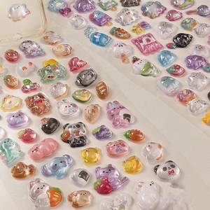 Autocollants en papier découpés en relief 3D mignons et très demandés, texture solide, vernis brillant, décoration, autocollants en relief 3D - Product Image 4