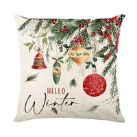 Weihnachtskranz Bedruckter Kissenbezug Wohnzimmer & Schlafzimmer Feiertagsdekoration für Weihnachten