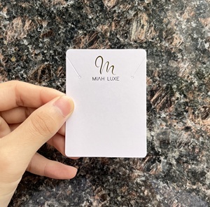 Support en papier pour bijoux personnalisé avec logo, petit MOQ, prix fabricant, pour boucles d'oreilles et colliers - Product Image 5