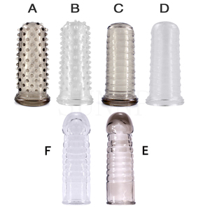 Kostenlose individuelle Schachtel  Schwänze Verlängerungsschuhe Penisbezug wiederverwendbares Silizium-Kondom mit Spitze Punkte für Männer Dildo-Scheide Kondome Spielzeug - Product Image 2