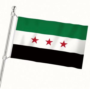 Factory Wholesale Premium 100% Polyester Eco-Friendly Custom Size Syria <b>Flags</b> Flying/Hanging Style - Product Image 3