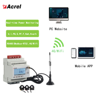 Compteur de puissance triphasé sans fil Acrel ADW300W avec écran LCD, option 3 CT, précision classe 1, courant d'entrée 20-100A pour télécommande