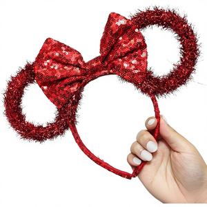 MUESTRA RETAIL H.E.R. Accesorios con Licencia Oficial de Minnie, Diadema Navideña, Juego de Collar Luminoso, Regalo Navideño para Niños, Hecho en PRC - Product Image 1