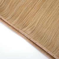 Extensiones de Cabello Humano Remy Ruso Virgen de Doble Trama Sin Costuras, Extensiones de Cabello con Trama de Mariposa de PU con Orificios