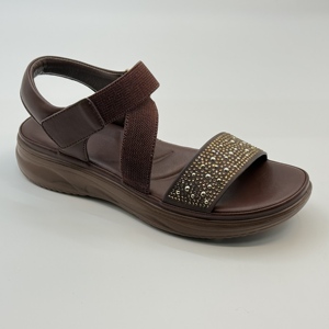Trendy Dames <span class=keywords><strong>Platform</strong></span> Sandalen Strass Open Teen Slip-On Gesp Enkelband Verstelbare Bandjes Luxe Strandschoenen - Product Image 3
