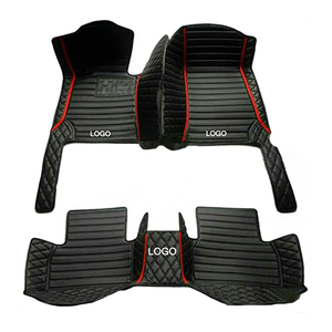 Alfombrillas de Coche de Cuero de Lujo Personalizadas, Impermeables, Antideslizantes, Cobertura Total Delantera y Trasera, Negras y Rojas, Compatibles con el 96% de los Modelos de Coche - Product Image 1