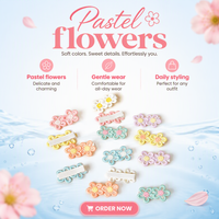 Jepit Rambut Anak Bahan Satin Floral Musim Semi Panas Ramah Lingkungan dari Poliester