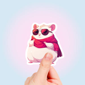 56 autocollants découpés en forme de <span class=keywords><strong>hamster</strong></span> aquarelle, imperméables, en vinyle, pour enfants, papeterie, planches à roulettes - Product Image 1