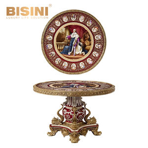 Somptueuse table console en porcelaine de style rococo français avec motifs de peinture à <span class=keywords><strong>l</strong></span>'huile florale impériale peints à la main - Product Image 3