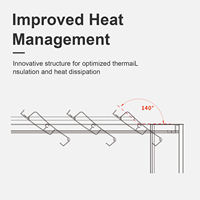 Intelligente Bioklimatische Aluminium-Pergola Wetterfest mit Verstellbarem Lamellendach für Garten, Terrasse & Außenbereiche (Elektrisch OEM)