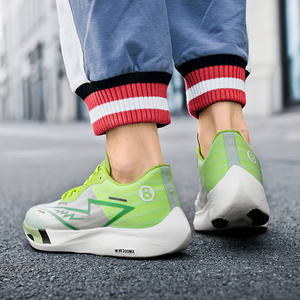 Plate Runner <span class=keywords><strong>de</strong></span> fibra <span class=keywords><strong>de</strong></span> carbono, zapatos ligeros <span class=keywords><strong>Trail</strong></span> <span class=keywords><strong>Tenis</strong></span> para hombre, zapatillas para correr, cojín transpirable personalizado, zapatos para correr y caminar - Product Image 5