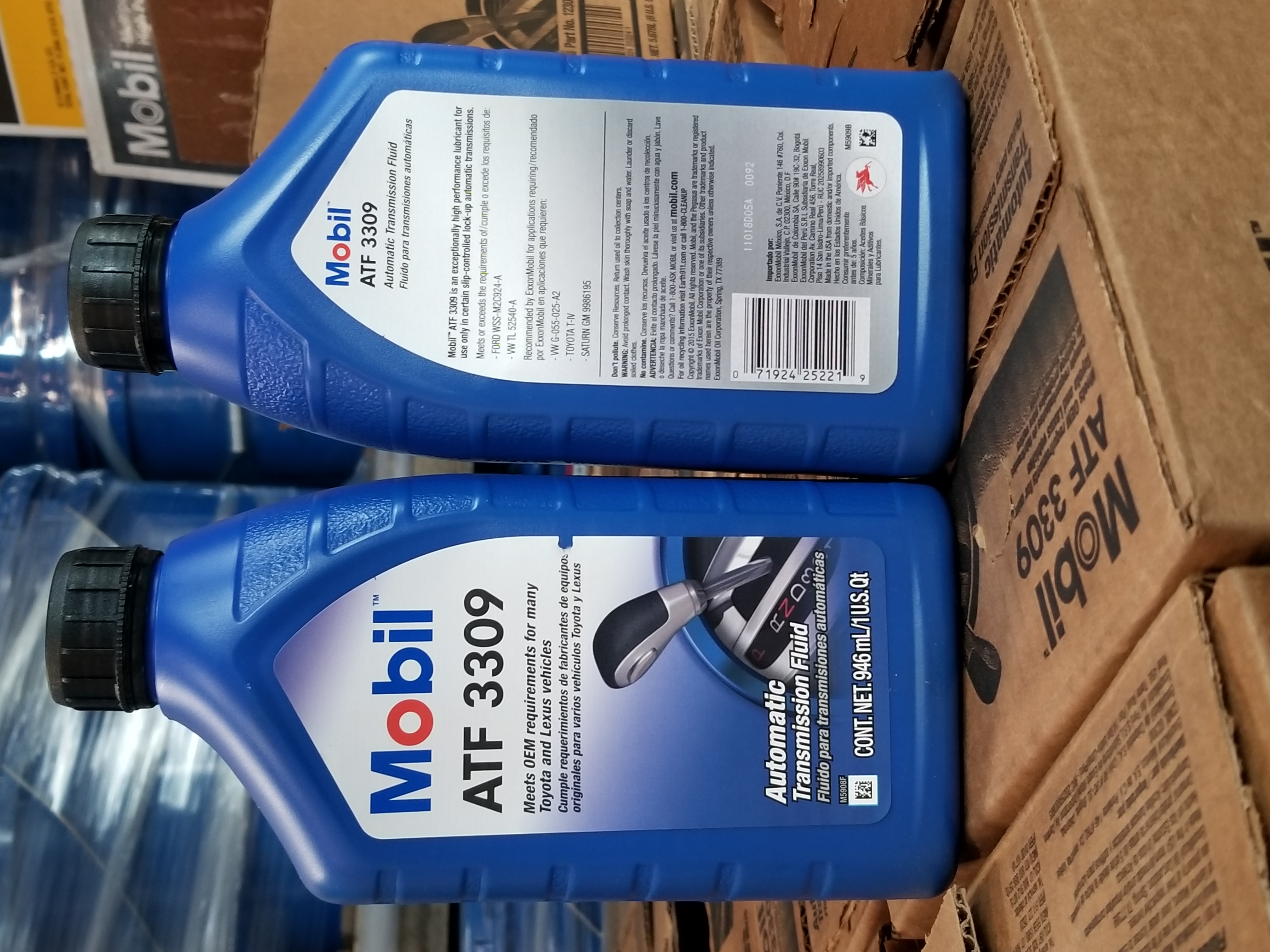 Mobil 3309 Automatic Transmission Fluid ATF 1 Quart 0.946 Liter US Origin 2 lb Auto Parts Image 2