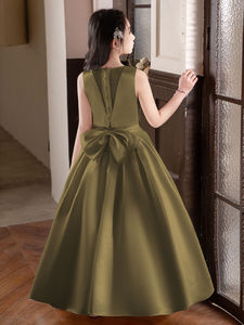 Robe longue de style princesse pour fille de 10 à 14 ans, petite hôtesse, performance, concours de beauté - Product Image 5