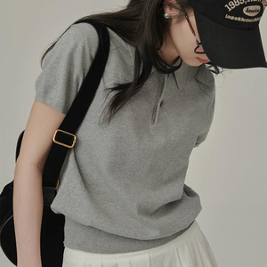 OEM Tùy Chỉnh Thiết Kế Và Thêu Bền Vững Cây Gai Dầu Bông Top Giản Dị Rắn Phụ Nữ Của Polo Áo Thun - Product Image 5