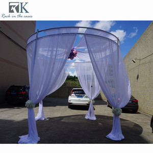 Kit de support de toile de fond rond en aluminium, double cercle, pour les designs de mandap de mariage - Product Image 3