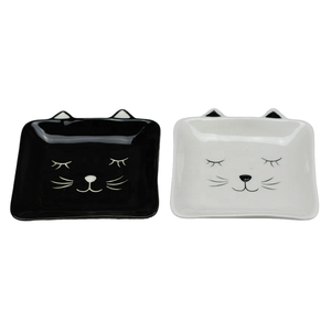 Plato de cerámica de estilo nórdico pintado a mano, bonito diseño de animales de dibujos animados para el desayuno y la <span class=keywords><strong>cena</strong></span>, vajilla barata única Personal - Product Image 1