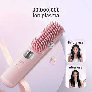 Spazzola Lisciante per Capelli <span class=keywords><strong>Dr</strong></span> Flash Portatile Senza Fili con Display della Temperatura e Tecnologia Ionica - Product Image 3