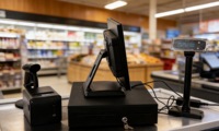 Terminal de point de vente tactile Windows 15/17 pouces tout-en-un avec imprimante, technologie NFC, tiroir-caisse Full HD pour supermarché