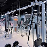 Machine de musculation commerciale multifonctionnelle à câble en acier pour exercices de tirage et de poussée pectorale, avec pile de poids de 100kg/140kg, modèle EM1026