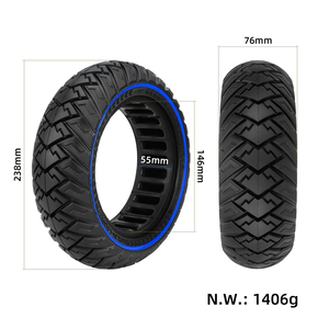 Pneu plein tout-terrain Ulip 10*2.70-6.5 (10*2.75) avec cercle bleu, pneu plein 10 pouces 10x2.70-6.5 pour Kukirin A1 M4 Max G2 Master - Product Image 2