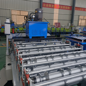 TR4 TR5 Trapezoidal Roof <b>Sheet</b> Panel Making Machine Steel <b>Tile</b> Galvanized <b>Sheet</b> Roll Former Motor Pump 0.3-0.8mm Thickness - Product Image 4