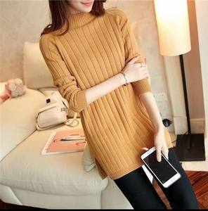 Nuovo Fashion Design maglioni di colore puro maglieria da donna Casual top autunno inverno ultimo abito di lana - Product Image 6