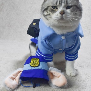 Costume de cosplay Judy pour chat Zootopia, uniforme de police pour animaux de compagnie, tenue créative à deux pattes toutes saisons - Product Image 2