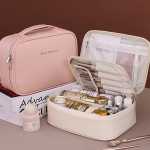 <span class=keywords><strong>Borsa</strong></span> per il Trucco <span class=keywords><strong>Grande</strong></span> da Viaggio Multifunzionale con Logo Personalizzato, Cerniera in PU, Manico Morbido, Impermeabile, per Organizzazione - Product Image 5