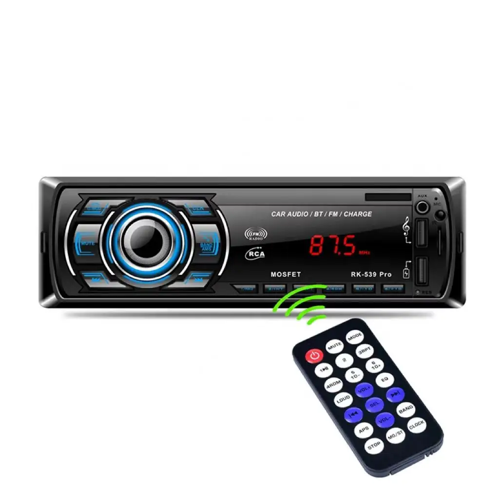 Lecteur MP3 stéréo de voiture 1Din Double USB BT carte TF Radio FM chargeur rapide lecteur d'autoradio