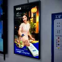Écran d'affichage numérique LCD mural mince à haute luminosité 1000 nits pour la publicité, les magasins commerciaux, les métros, 1 an