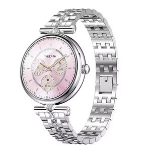 Amoled Smartwatch for Lady 1.28inch Heart Rate Blood Pressure Oxygen Women's Health Tracking 100+ Sport Modes AK73 Smart <b>Watch</b> - Product Image 5