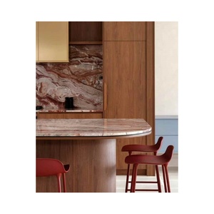 Losas de Mármol Rojo Moderno Rojo Monica, Azulejos de Piedra Natural para Encimeras de Cocina, Azulejos para Pisos para Hoteles, Garantía de 1 Año, Pulido - Product Image 1