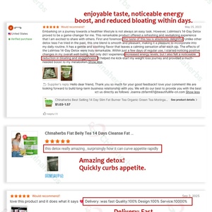 Thé vert minceur 100% naturel Chinaherbs, 28 jours de perte de poids, brûleur de graisse efficace avec des vitamines pour adultes, Th Minceur - Product Image 6