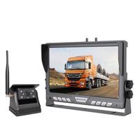Mise à jour du nouveau moniteur DVR numérique sans fil Quad AHD de 7 pouces avec kit de caméra de batterie de recharge solaire magnétique pour chariot élévateur de camion RV