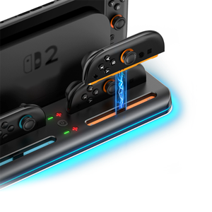 Trái Và Phải Gamepad Từ Tính Sạc Cơ Sở Cho Nintendo Chuyển Đổi 2 Giao Diện Điều Khiển Sạc Đứng Với RGB Màu-Thay Đổi Đèn - Product Image 4