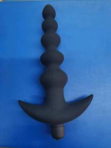 10 частот мягкий силиконовый черный супер длинный Анальный вибратор пробка для геев - Product Image 6