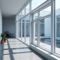 Fenêtres à battants horizontales modernes en PVC, verre trempé, design à persiennes, certifiées Energy Star, pour usage extérieur en appartement
