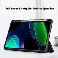 Funda para Xiaomi Pad 6/6 Pro Pad, funda con portalápices, 11 pulgadas, 2023, carcasa dura transparente, funda protectora con soporte triple