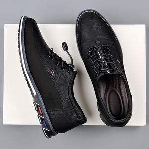 Waterproof Men's <b>Work</b> Slip-On <b>Shoes</b> Anti-Slip PU Leather Upper Dressy Office Career Loafers <b>Comfort</b> Hard-Wearing All Seasons - Product Image 4