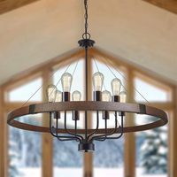 Lampes suspendues LED décoratives créatives de style industriel vintage en fer forgé certifié, réglables en hauteur, pour restaurants et barbecues