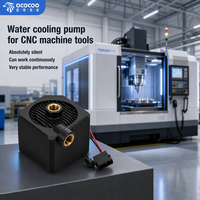 Pompe de refroidissement liquide OCOCOO F75K 720LPH à haut débit, hauteur de refoulement 6m, double ports en laiton, connecteur Molex 4 broches, fonctionnement continu silencieux pour machine-outil CNC