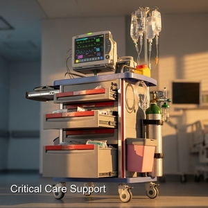 Chariot médical hydraulique Keling <span class=keywords><strong>Mayo</strong></span> en acier inoxydable pour plateau chirurgical, idéal pour salle d'opération - Product Image 1