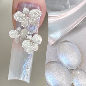 BORN PRETTY Etiqueta privada <span class=keywords><strong>Blanco</strong></span> nacarado Sin toallita Sólido 3D Flor Nail Art <span class=keywords><strong>Gel</strong></span> para manicura 5D Tallado Escultura Diseño <span class=keywords><strong>de</strong></span> <span class=keywords><strong>uñas</strong></span> - Product Image 3
