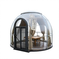 Chambres extérieures à ciel étoilé, Restaurants approuvés par les influenceurs, Maisons bulle en alliage d'aluminium PC, Jardins d'hiver mobiles pour cours extérieures, Hôtels