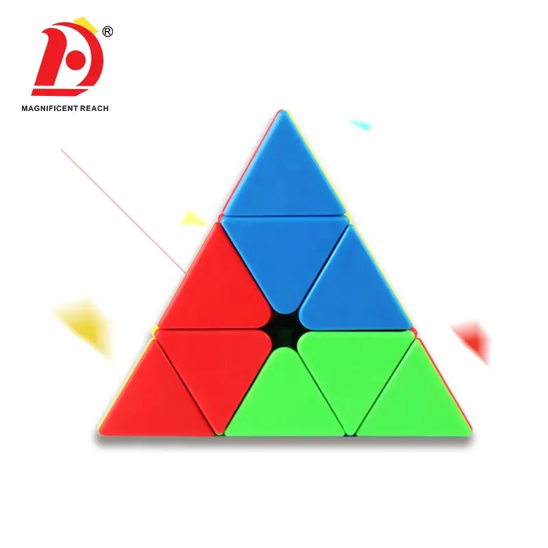 HUADA 2022 ucuz çocuk eğitici oyun oyuncaklar renkli plastik sihirli piramit bulmaca küp