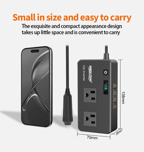 Mini Inversor de Corriente de Alta Potencia de CC a CA de 400 W Pico, Convertidor de Corriente para Automóvil de 12 V a 110 V 220 V, Adaptador para Computadora Portátil - Product Image 4
